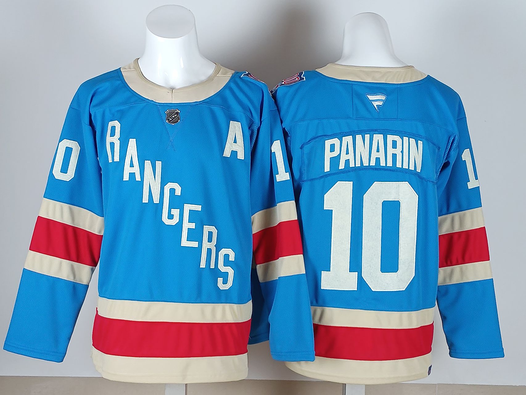 Men 2026 New York Rangers #10 Panarin Light Blue 100th NHL Jersey style 01
